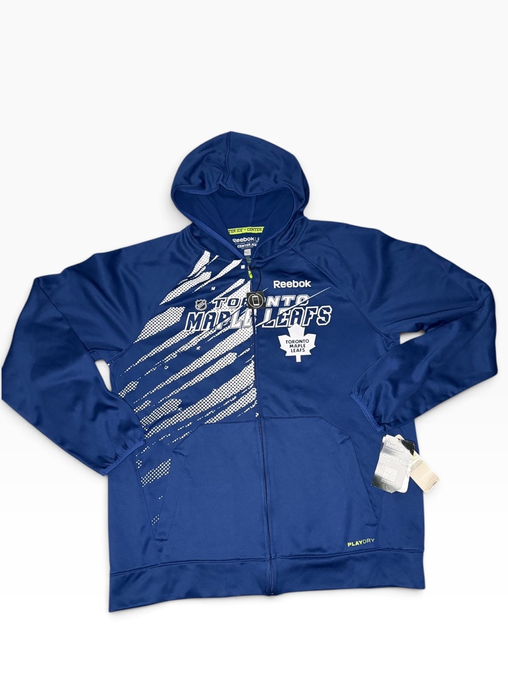 NWT Reebok Center IceMen’sToronto Maple Leafs Full-Zip Hoodie-Men’s Large